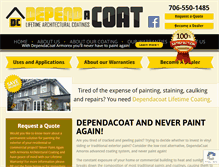 Tablet Screenshot of dependacoat.com